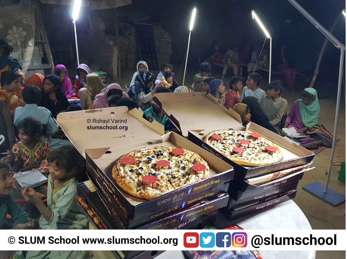 SLUM School Pizza Party Solar Night School